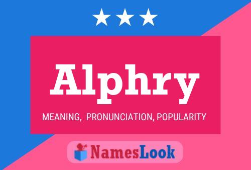 Alphry Name Poster