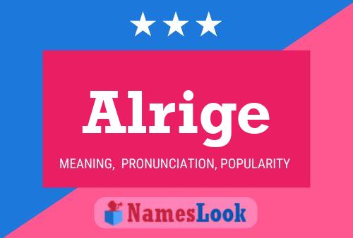 Alrige Name Poster