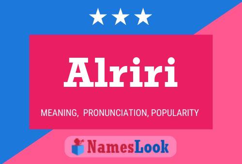 Alriri Name Poster