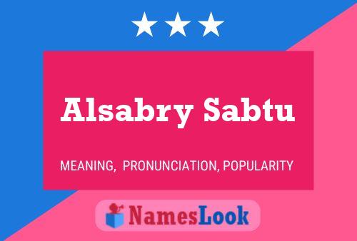 Alsabry Sabtu Name Poster