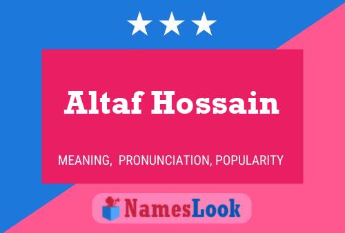 Altaf Hossain Name Poster