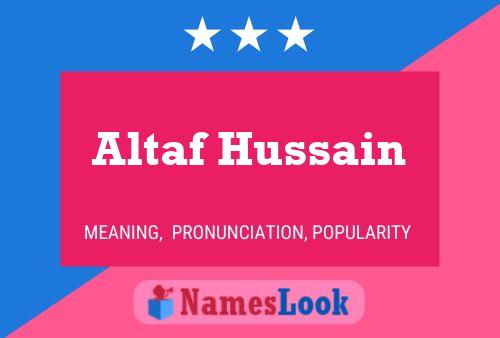 Altaf Hussain Name Poster