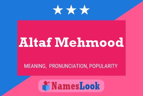 Altaf Mehmood Name Poster