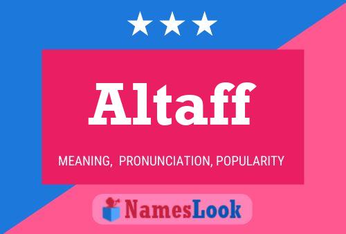 Altaff Name Poster