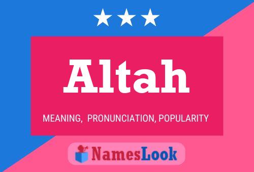 Altah Name Poster