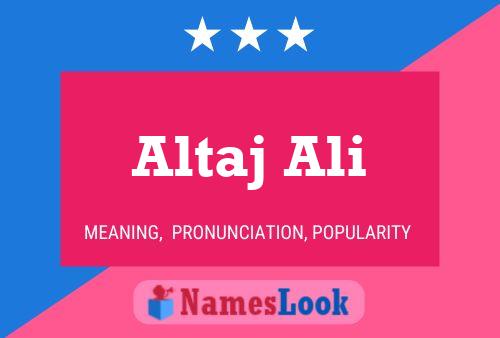 Altaj Ali Name Poster