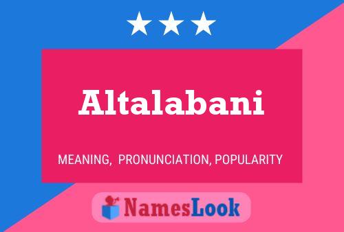 Altalabani Name Poster