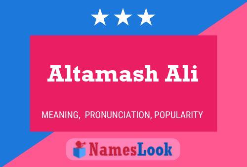 Altamash Ali Name Poster