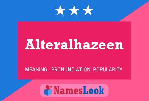 Alteralhazeen Name Poster