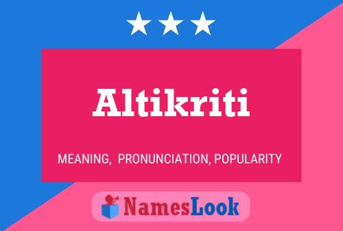 Altikriti Name Poster