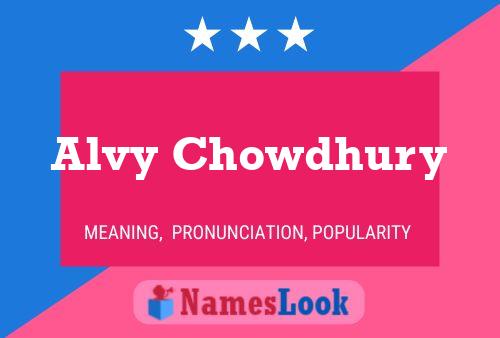 Alvy Chowdhury Name Poster