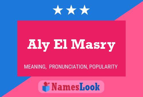 Aly El Masry Name Poster