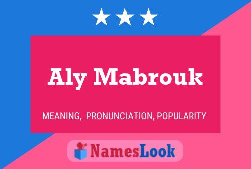 Aly Mabrouk Name Poster