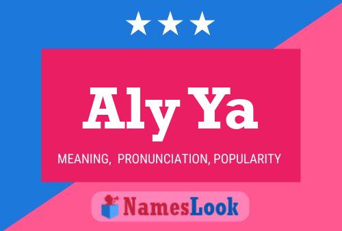 Aly Ya Name Poster