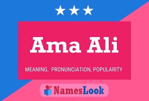 Ama Ali Name Poster