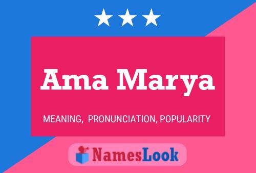 Ama Marya Name Poster