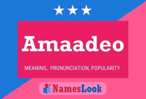 Amaadeo Name Poster