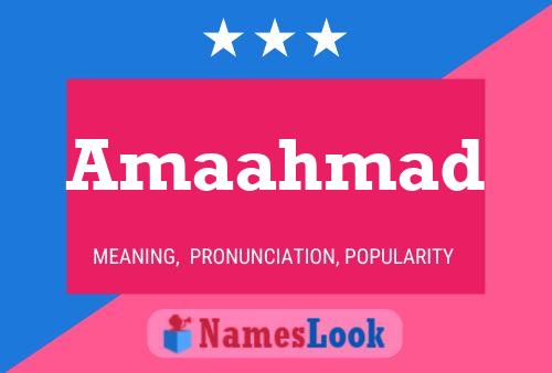 Amaahmad Name Poster