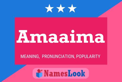 Amaaima Name Poster