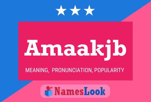 Amaakjb Name Poster