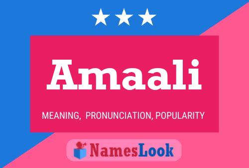 Amaali Name Poster