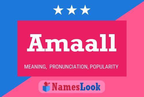 Amaall Name Poster