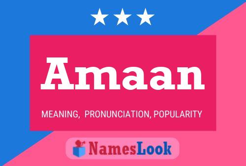 Amaan Name Poster