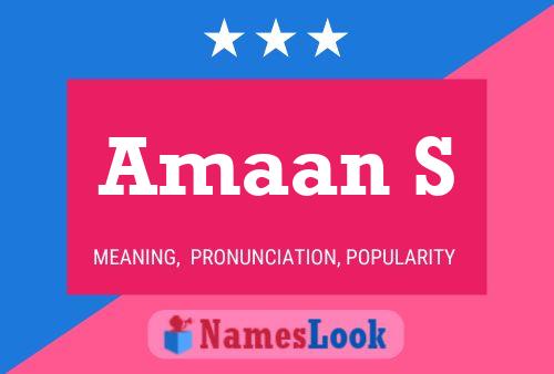 Amaan S Name Poster