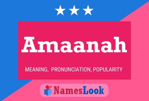 Amaanah Name Poster