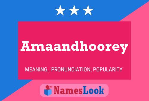 Amaandhoorey Name Poster