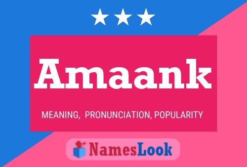 Amaank Name Poster