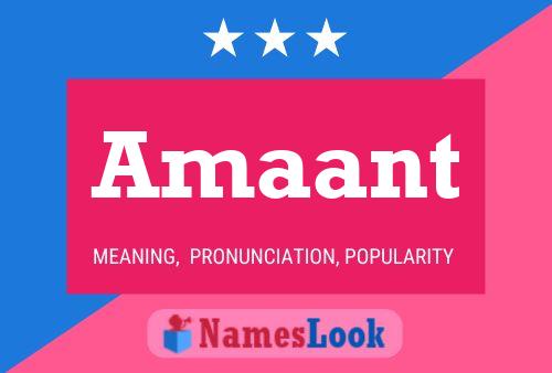 Amaant Name Poster