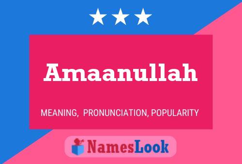 Amaanullah Name Poster