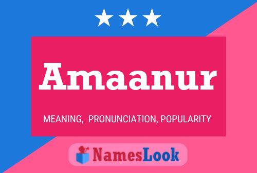 Amaanur Name Poster