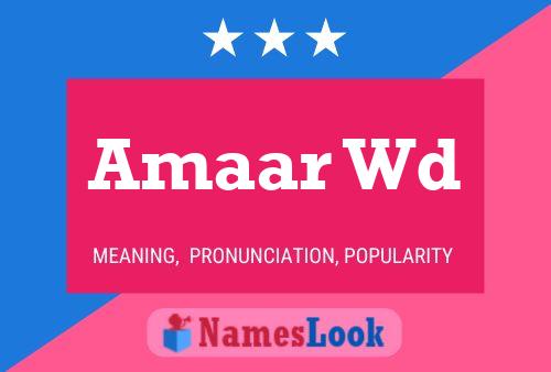 Amaar Wd Name Poster