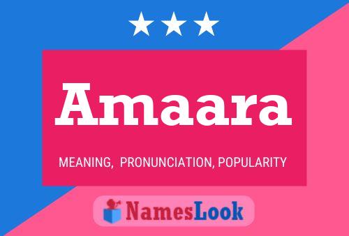 Amaara Name Poster