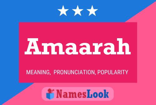 Amaarah Name Poster