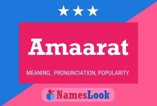 Amaarat Name Poster