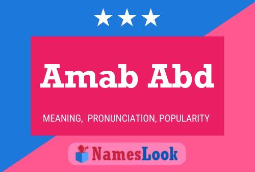 Amab Abd Name Poster