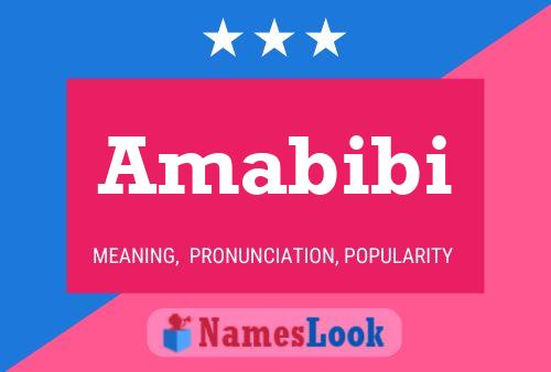 Amabibi Name Poster