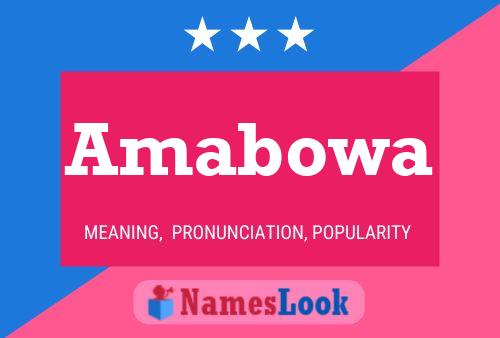 Amabowa Name Poster