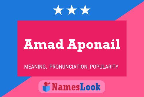 Amad Aponail Name Poster