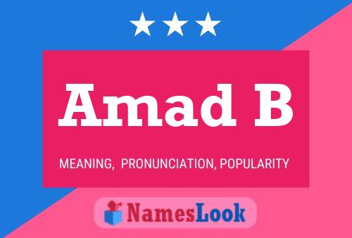 Amad B Name Poster