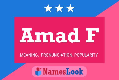 Amad F Name Poster