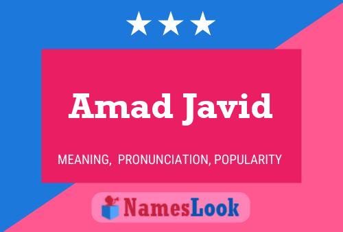 Amad Javid Name Poster