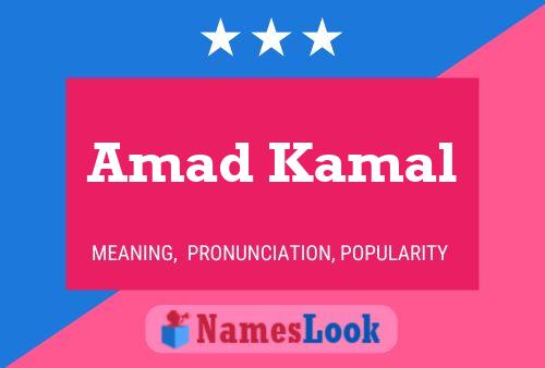 Amad Kamal Name Poster