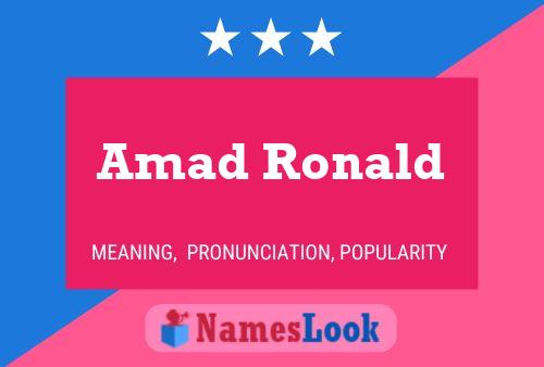 Amad Ronald Name Poster