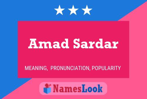 Amad Sardar Name Poster