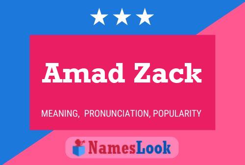 Amad Zack Name Poster