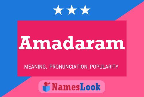 Amadaram Name Poster